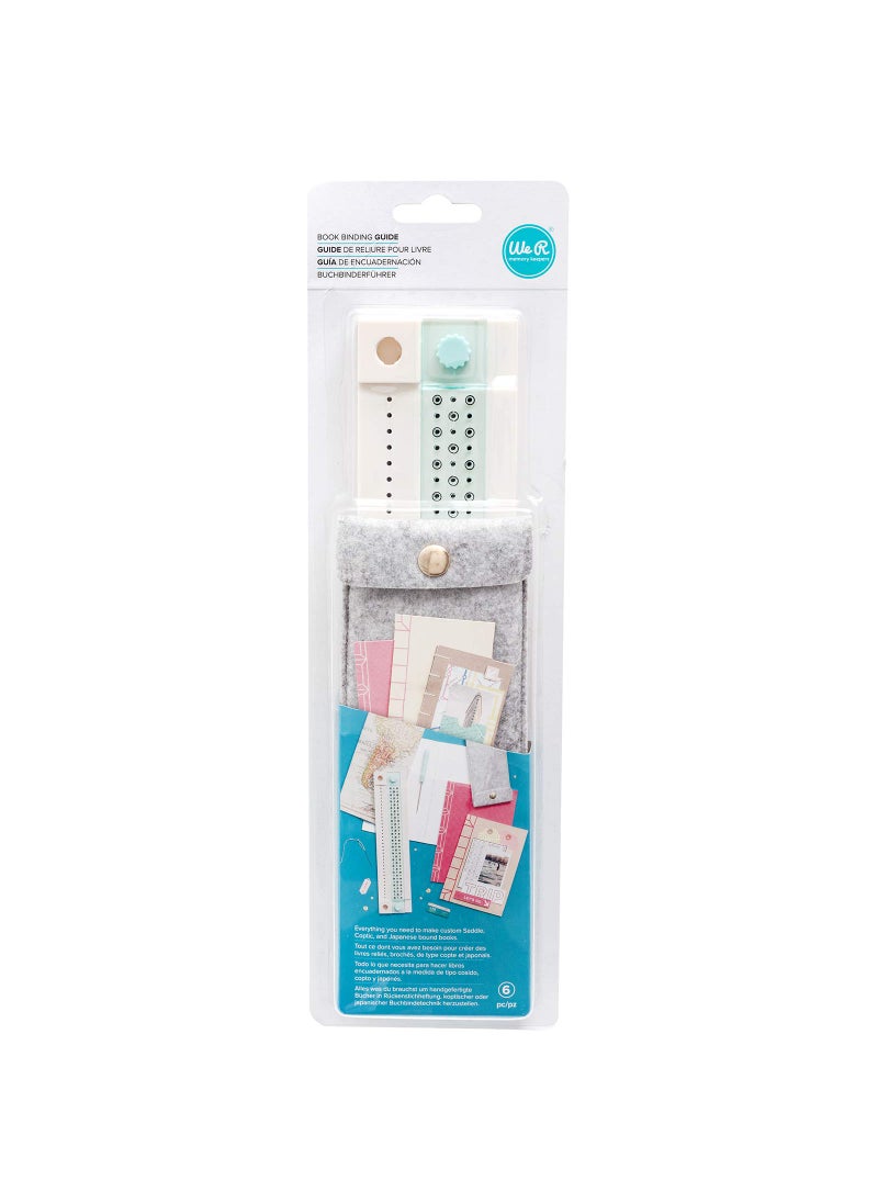 We R Memory Keepers We R Memory Keepers, Journal Book Binding Punch Guide Set, Includes Guide, Awl, Curved and Straight Needle, Waxed Thread, Japanese Stitching Template and Storage, for Japanese and Copic Bound Books  - Image 2