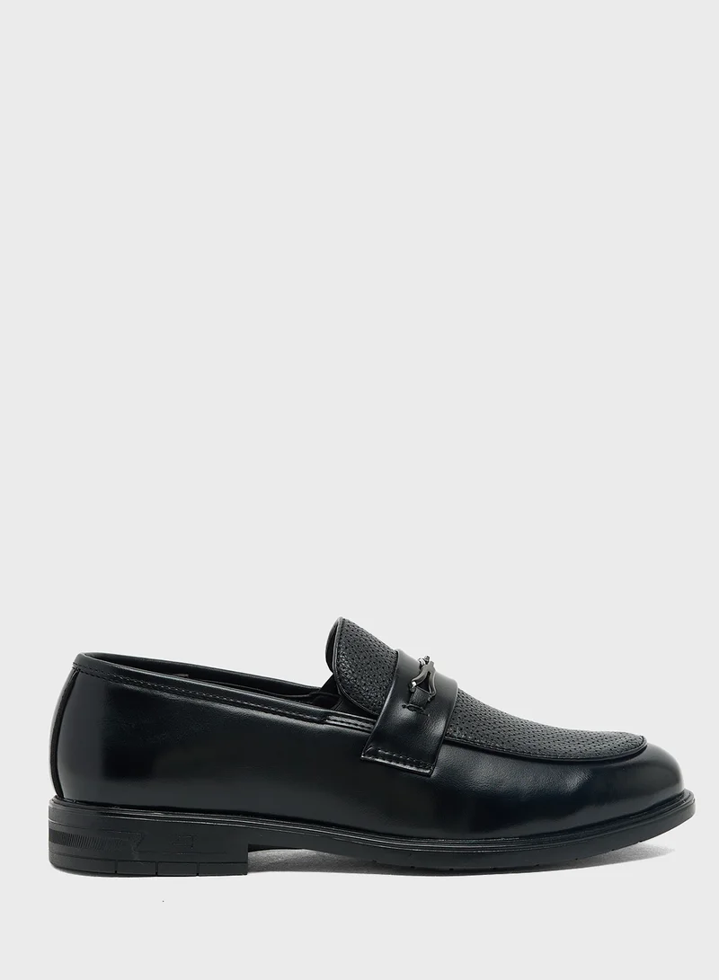 Robert Wood Buckle Detail Formal Slip Ons