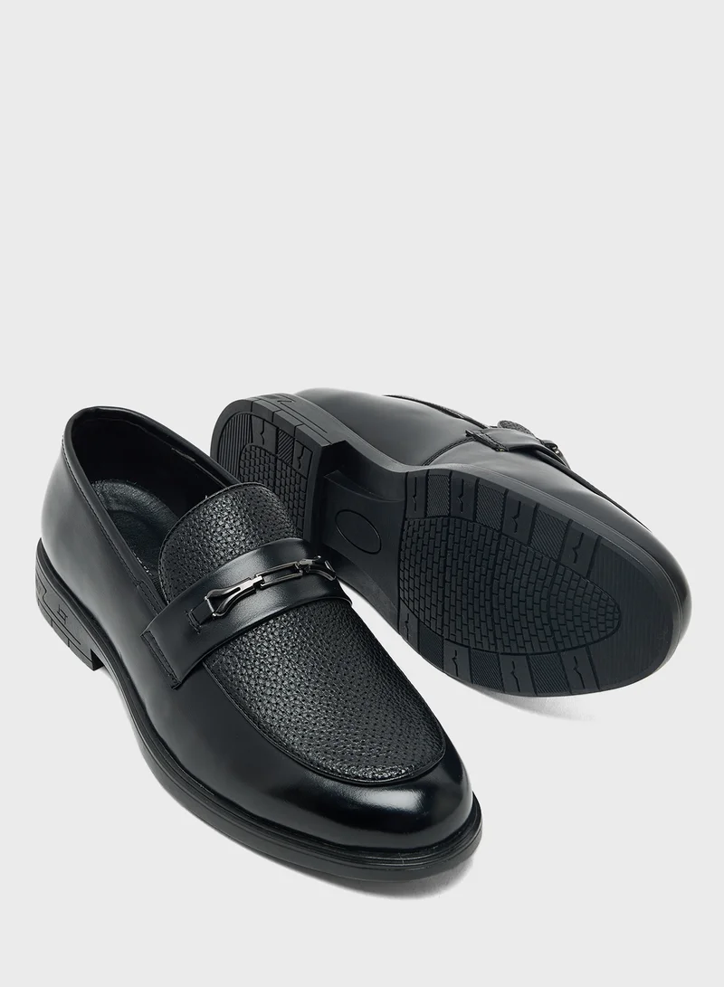 Robert Wood Buckle Detail Formal Slip Ons