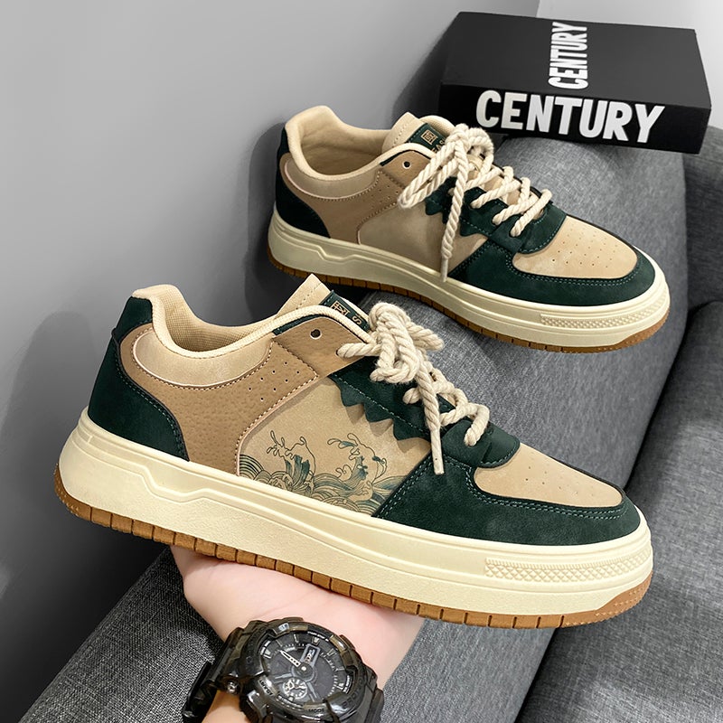 Sense Men'S Shoes Spring Platform Canvas Casual Board Shoes Male Students Korean Style Sports White Trendy Shoes - Image 1