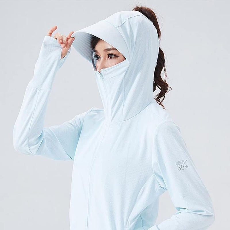 AAnti UV Lightweight Outdoor Sun Protection Hoodie,Zipper Anti-UV Hoodie Sun Protection,Light Jacket Sun Protection Hooded - Image 1