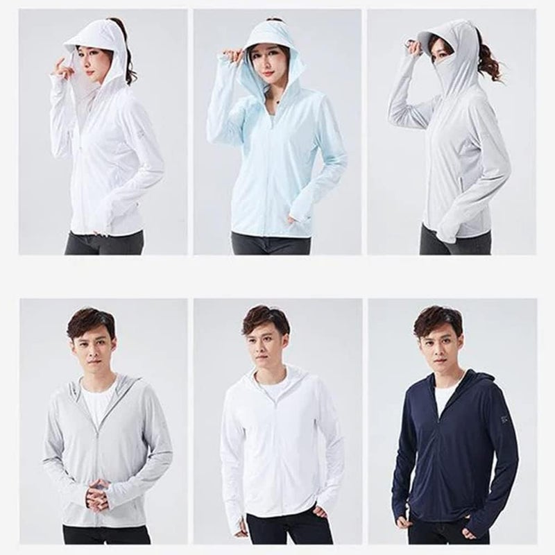 AAnti UV Lightweight Outdoor Sun Protection Hoodie,Zipper Anti-UV Hoodie Sun Protection,Light Jacket Sun Protection Hooded - Image 4