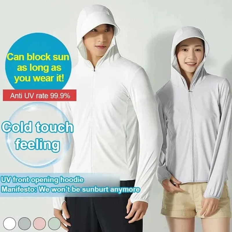AAnti UV Lightweight Outdoor Sun Protection Hoodie,Zipper Anti-UV Hoodie Sun Protection,Light Jacket Sun Protection Hooded - Image 2