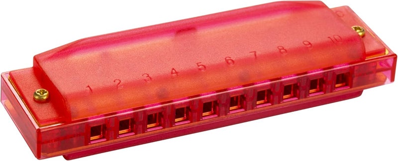 HOHNER Translucent Harp C Red Harmonica - Image 1