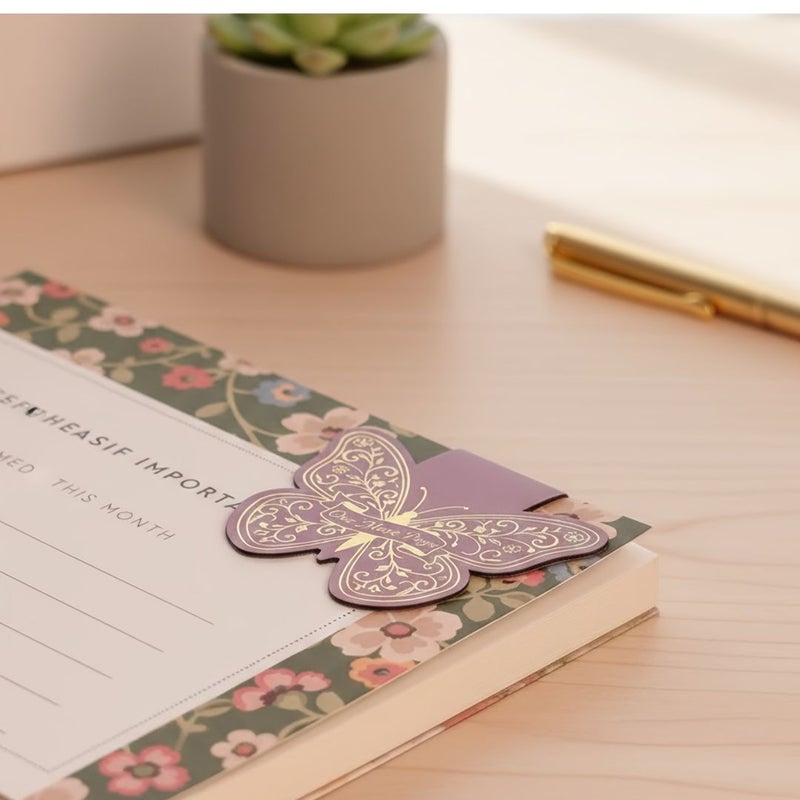 Purple Butterfly Vintage Gold Foil Magnetic Bookmark Cute Reading Accessory - Image 3