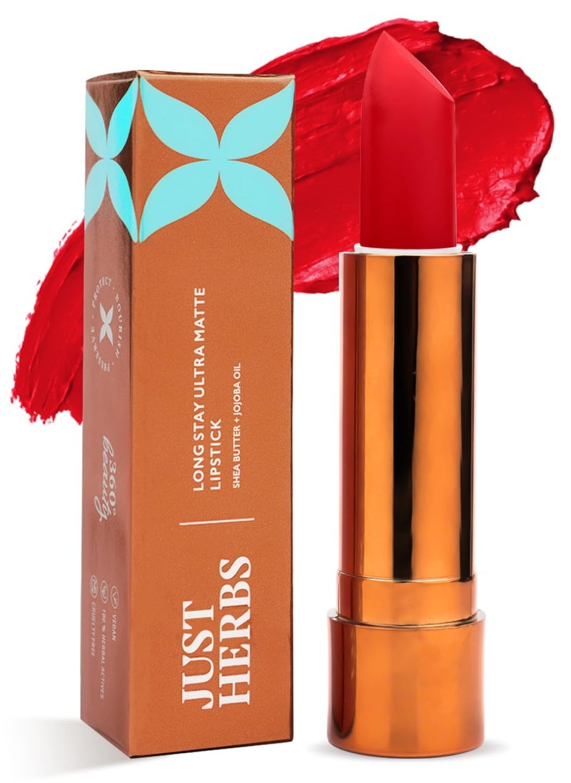 Just Herbs Just Herbs Ultra Matte Bullet Lipstick 4g Crimson  - Image 1