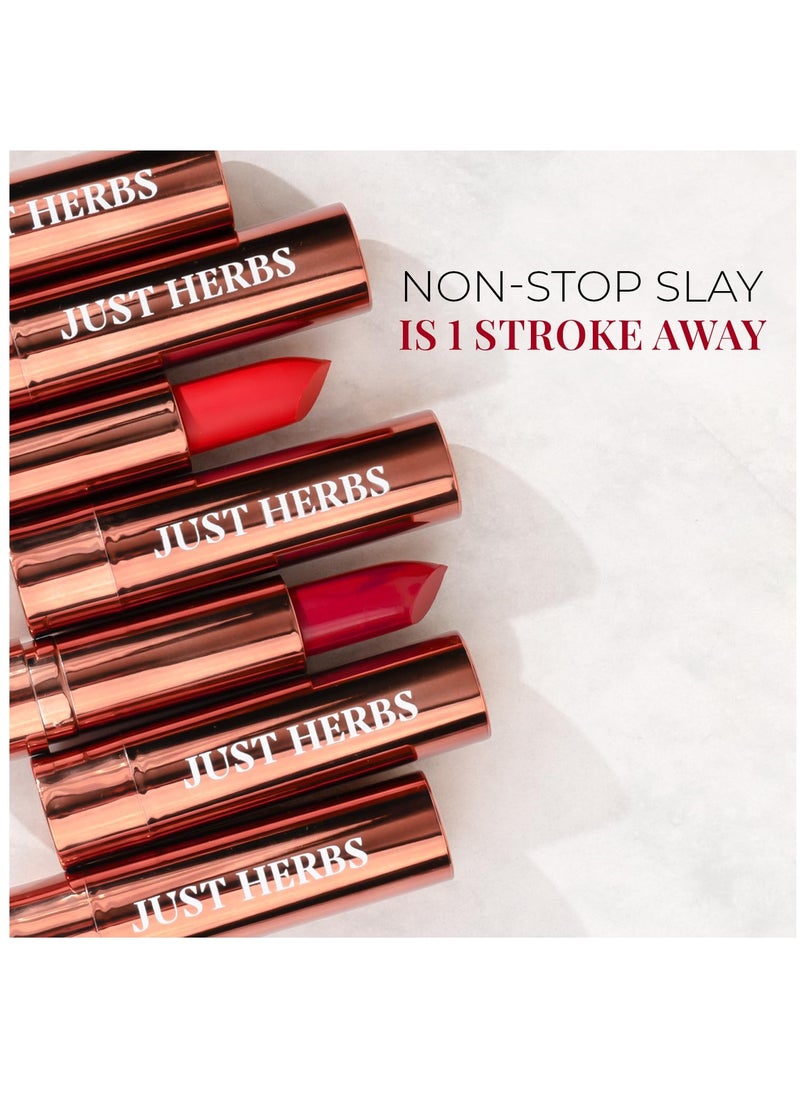 Just Herbs Just Herbs Ultra Matte Bullet Lipstick 4g Crimson  - Image 4