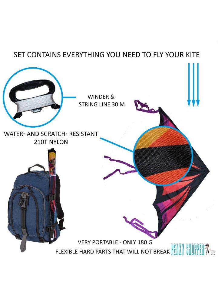 JUMEIRAH BEACH KITE - Jumeirah Beach Kite for Kids & Adults, Str Kites for Beginner with 1.6 Meter Strong Kite String with Winder Handle, Lightweight Kite Paper, Sport & Outdoor Toys Is Great for All Ages - Game of Drogon - Image 1