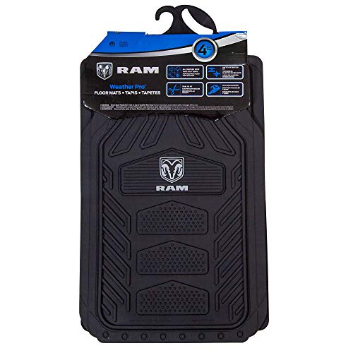 Plasticolor 001672R25 RAM WeatherPro 4 Piece Gray Logo Floor Mat Set - Image 2