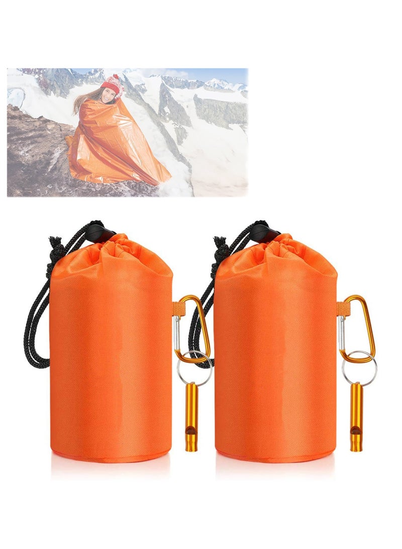 Beauenty Emergency Sleeping Bags Thermal Emergency Blankets Ultralight Space Blankets Survival Waterproof Bivy Sack Multi-Purpose Survival Gear for Hiking Camping First Aid Kits Outdoor Survival Gear - Image 1