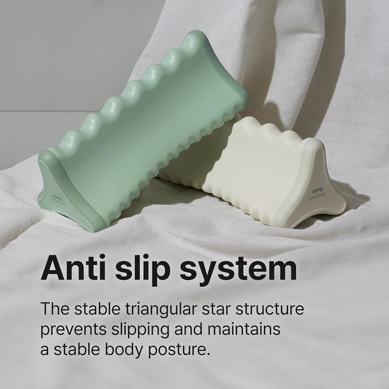 SNPE Wave Eiffel II 3 Different Edged Whole Body Massage Tool Neck Shoulder Back Lower Back Hip Muscle Pain Relief Trigger Point Deep Tissue Muscle Release Soft Mint - Image 4