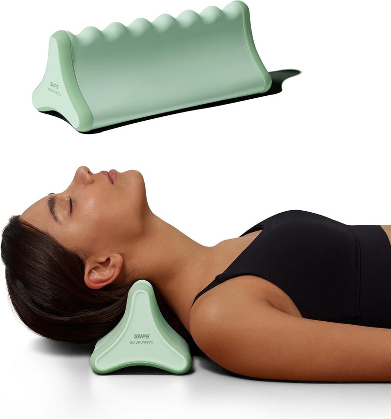 SNPE Wave Eiffel II 3 Different Edged Whole Body Massage Tool Neck Shoulder Back Lower Back Hip Muscle Pain Relief Trigger Point Deep Tissue Muscle Release Soft Mint - Image 1