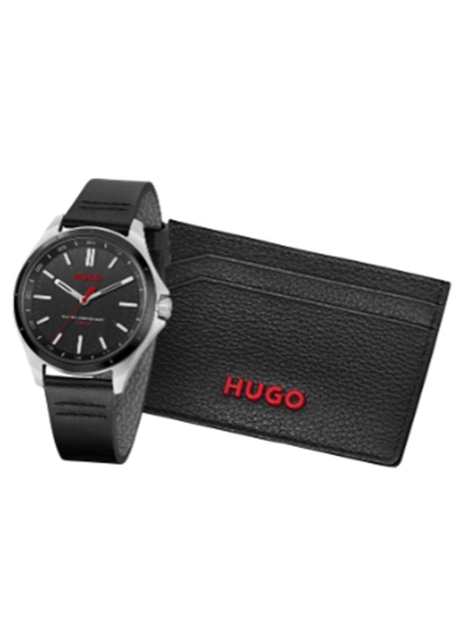 HUGO BOSS Men's Analog Round Shape Leather Wrist Watch 1570155 35 Mm  - Image 2