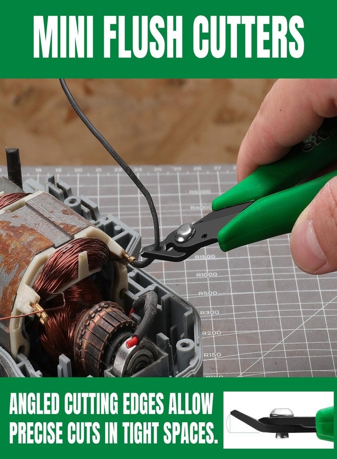 اس كي كي طقم كماشة مقص وقاطع من قطعتين من SK، كماشة مقص صغيرة مسطحة مقاس 5 بوصات وكماشة صغيرة ذات أنف إبرة مقاس 5.5 بوصة، مع مقابض آمنة - Image 4