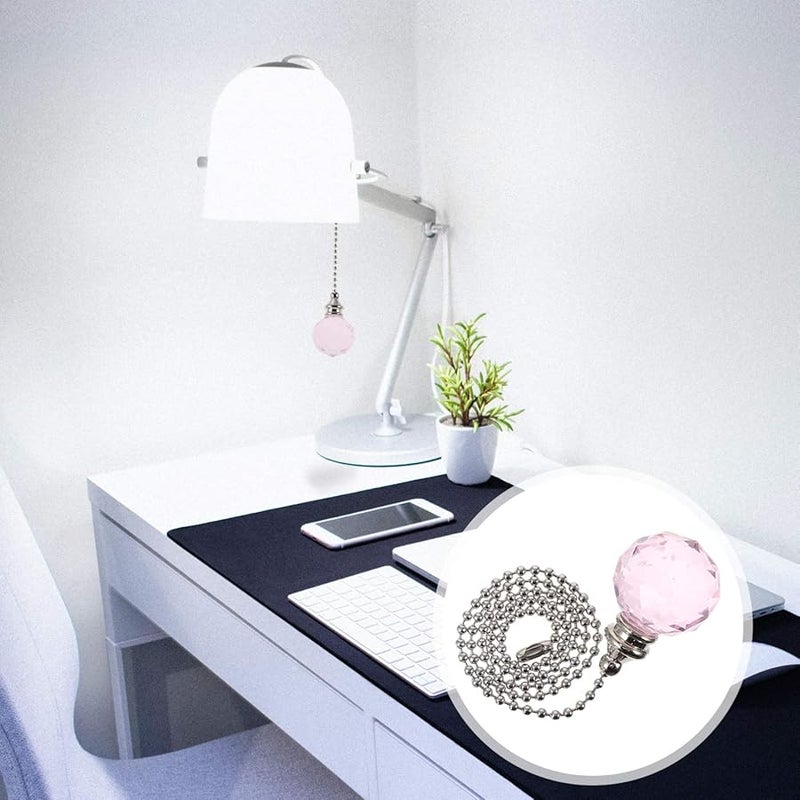 Lifkome 2 حزمة من سلسلة سحب الكريستال الممتدة لمروحة السقف والضوء بتشطيب لامع - Image 5