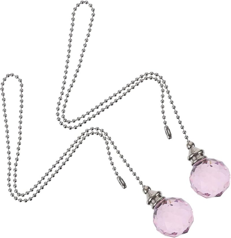 Lifkome 2 حزمة من سلسلة سحب الكريستال الممتدة لمروحة السقف والضوء بتشطيب لامع - Image 2