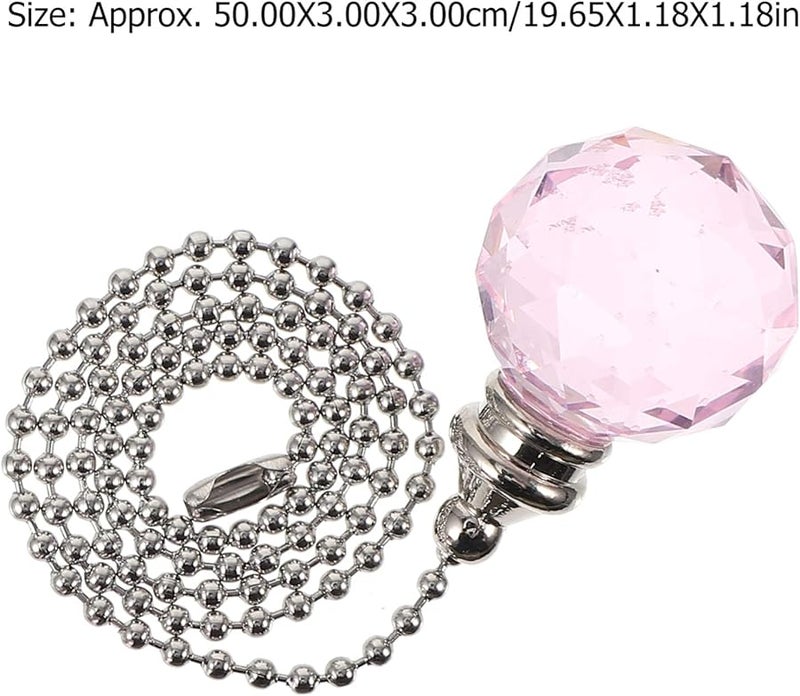 Lifkome 2 حزمة من سلسلة سحب الكريستال الممتدة لمروحة السقف والضوء بتشطيب لامع - Image 3