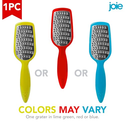 Joie Hand Grater, Compact Shredder with Ergonomic Handle, Ideal for Cheese and Vegetables, Stainless Steel, Great Gift for Home Chefs, Colors May Vary - Image 2