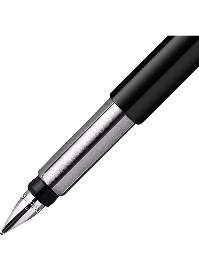 Parker  Vector Standard Fountain Pen with Chrome Trim Medium Point Refill in Blister Card, Black - Image 4