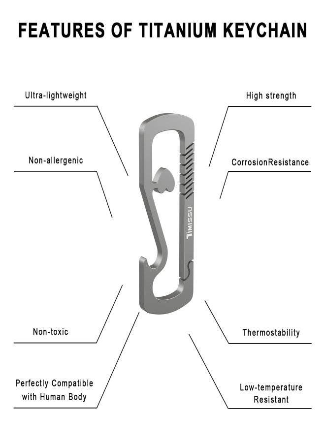 Stainless steel anti-lost keychain carabiner, multifunctional household tool with bottle opener + Air tag protective case - Image 2