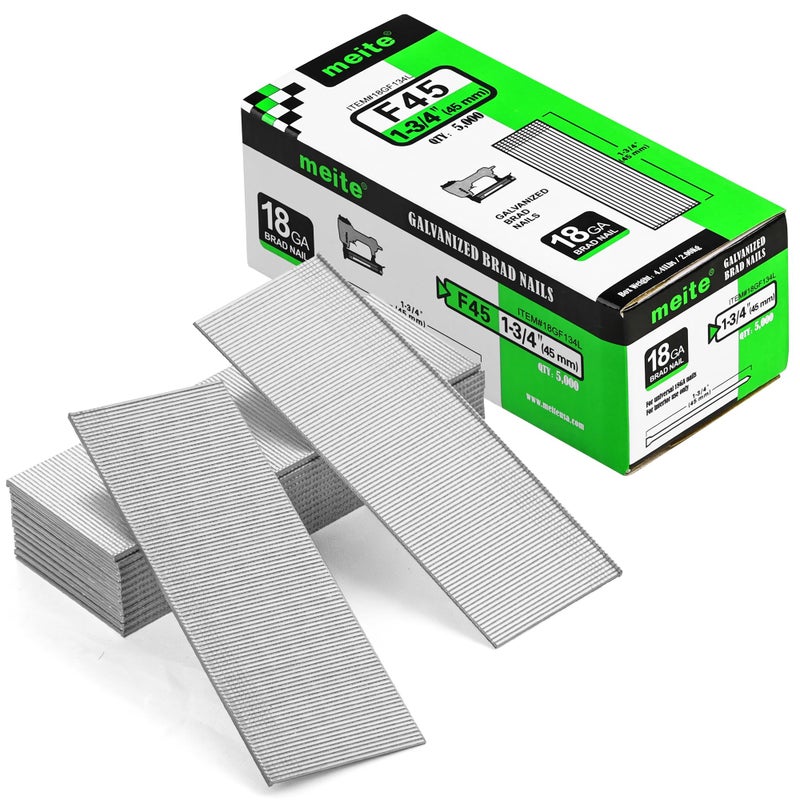 مسامير براد ميتي 18 قياس 134 بوصة 18GA مسمار مجلفن لمسدس المسامير الهوائية والكهربائية 5000 قطعة
