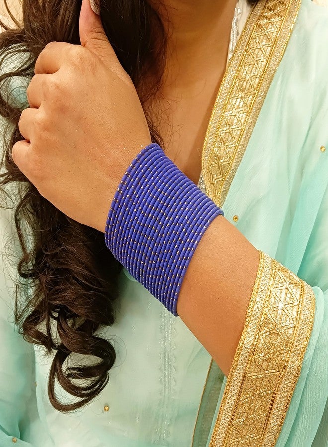 Efulgenz Multipack of Indian Bangles Set Bollywood Plain Metal Bangle Bracelets Costume Jewelry for Women - Image 4