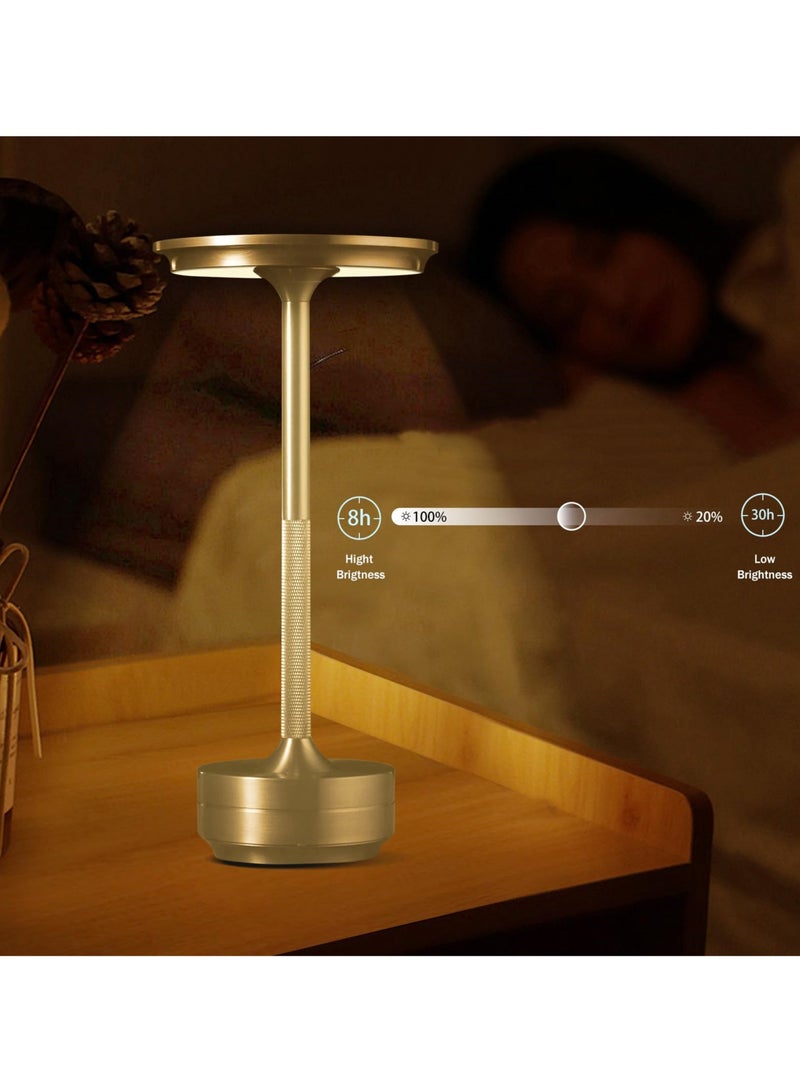 كي واي دي محمول مقبض LED مكتب مصباح -3W USB-C القابلة لإعادة الشحن، 3 الألوان درجات الحرارة التحكم باللمس، الألومنيوم والأكريليك مصباح Minimalist للمكتب/غرفة النوم/السفر، 200 ملي أمبير بطارية الإضاءة الهدايا  - Image 4
