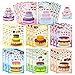 DUJAA 24 Sheets Birthday Stickers MakeaCake Sticker for Kids Birthday Cake Sticker Set Color Cartoon Style Paper Material Indoor Use Kids Party Gift Scrapbook Decor 24 Count - Image 3