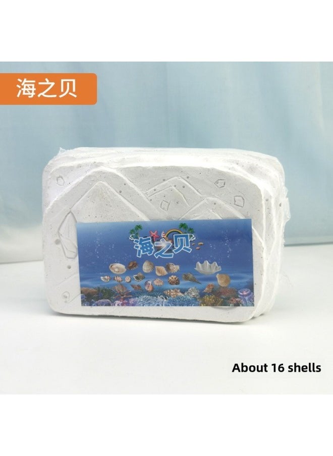 Archaeological Excavation Toy Children Digging Treasure Dinosaur Fossils Colorful Gem Luminous Gem Shell Earth Block Archaeological Wholesale-Color:Archaeological Sea Of The Sea (Earth Only)  - Image 1