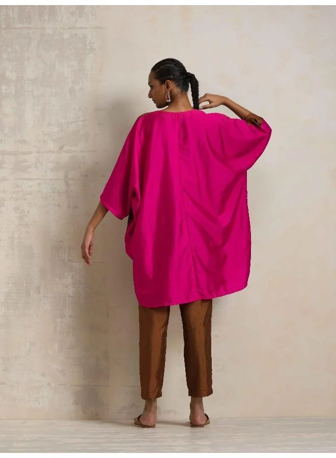 trueBrowns Brown Silk Co-ord Set