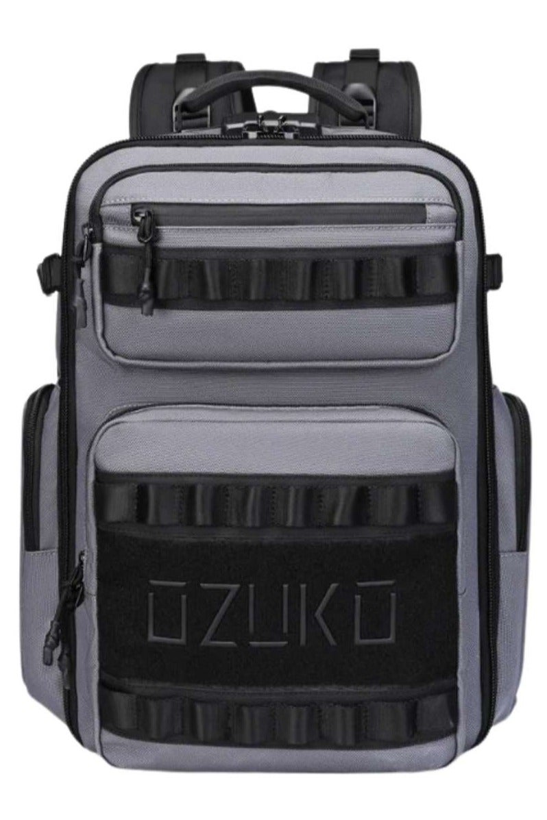 OZUKO 9797S Travel Laptop Backpack – USB Port, Water-Resistant, Airline-Approved Carry-On, Grey - Image 1