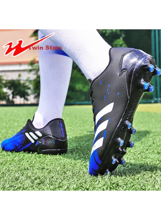 Double Star Eight Shuangxing Bate Soccer Shoes For Men And Women, Adult Long Studs, Ag Youth Sports Student Leather Lawn Compeion Training Shoes - Image 2
