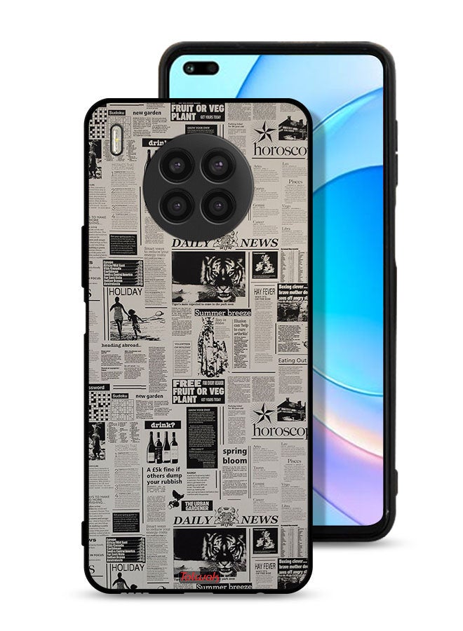 Tolwak Huawei nova 8i Protective Case Cover Newspaper Recording - Image 1
