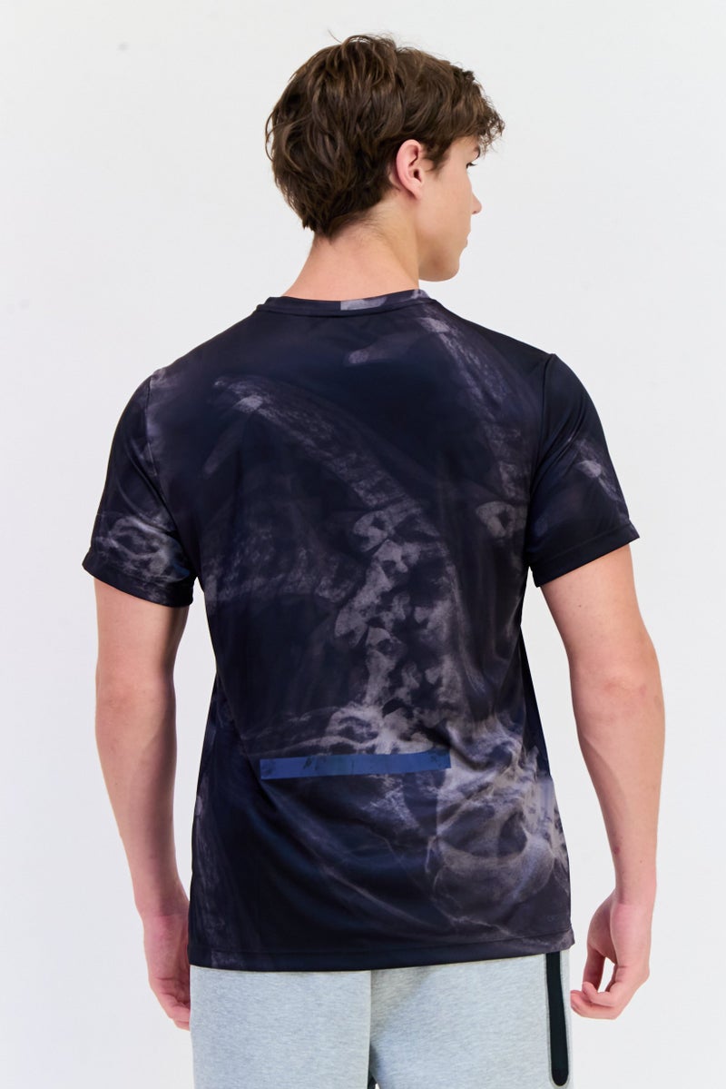 Nike Men Dri-Fit Short Sleeve Running T-Shirt, Multicolor - Image 3