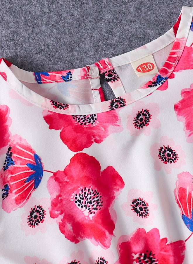 تايك تو فستان بأكمام منفوخة وطبعة زهور - Image 5