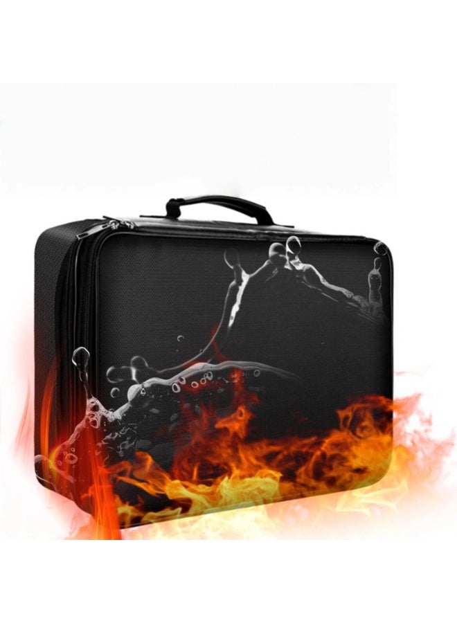 عام ملف تخزين حقيبة مستندات مقاوم للماء للطي حقيبة ملفات متعددة الوظائف الألياف الزجاجية حريق صندوق ملفات مجلد - Image 2