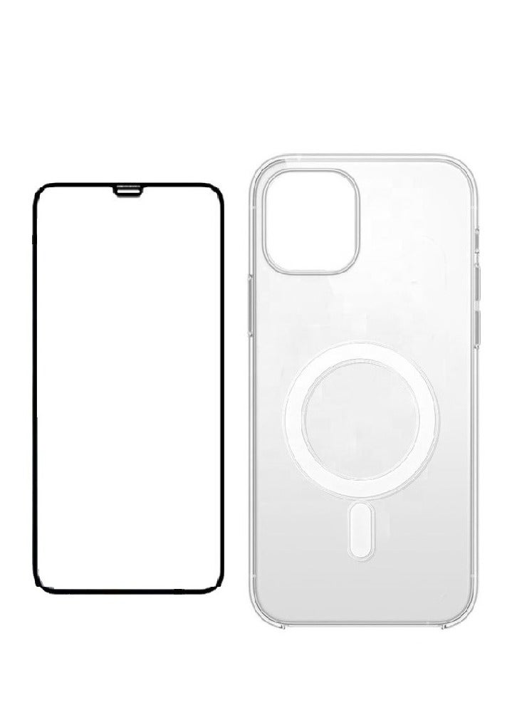 هيكسابيكس واقي شاشة ٢ × ١ مع غطاء حماية شفاف من ماجسيف لهاتف ايفون ١١ برو - Image 1