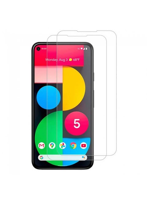 2-Pack Tempered Glass Screen Protector For Google Pixel 5 Clear