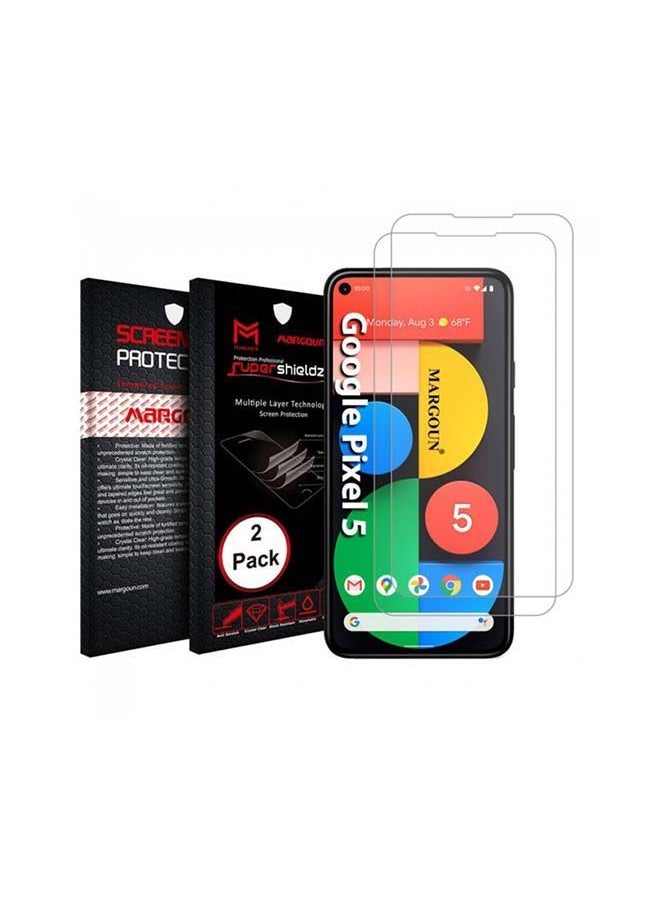 NIBEMINENT - 2-Pack Tempered Glass Screen Protector For Google Pixel 5 Clear - Image 1