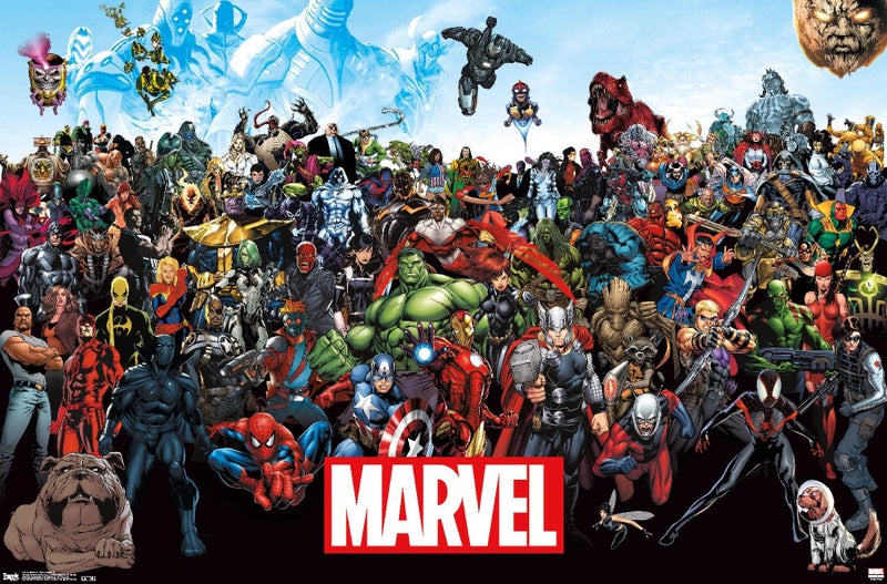 Trends International Marvelthe Lineup 15 Premium Wall Poster 22375 x 34