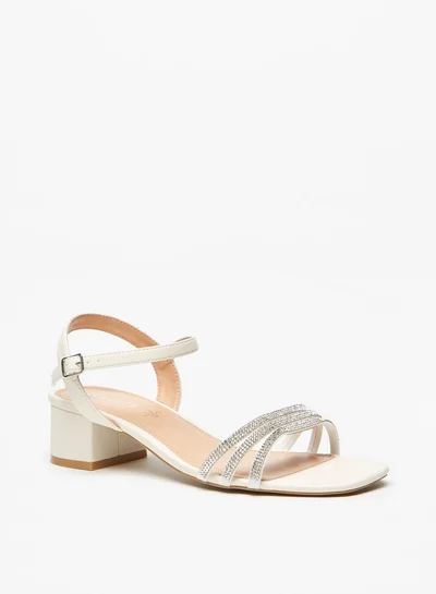 Celeste Women's Embellished Strap Sandals with Block Heels