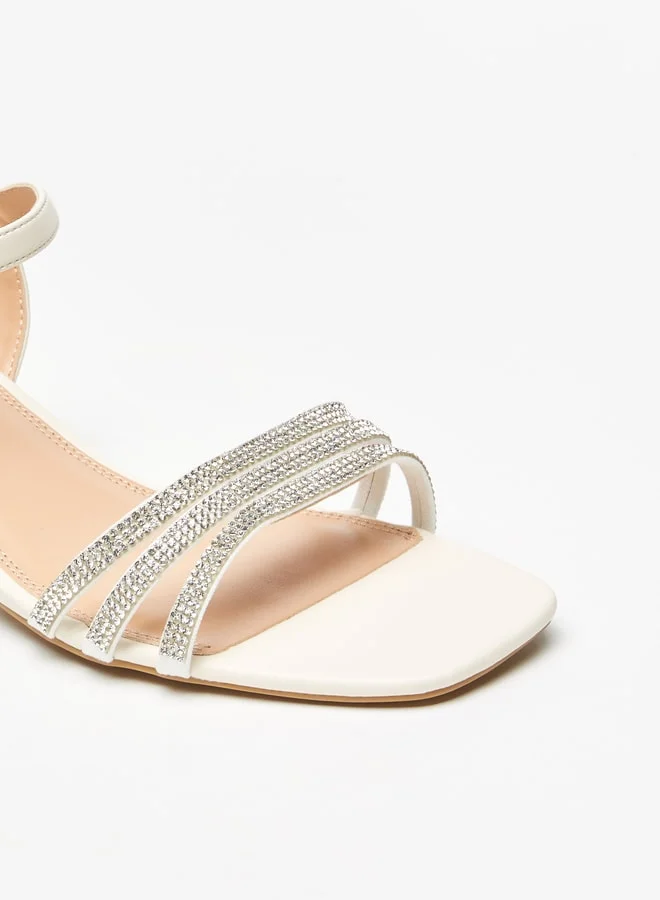 Celeste Women's Embellished Strap Sandals with Block Heels