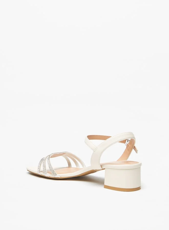 Celeste Women's Embellished Strap Sandals with Block Heels