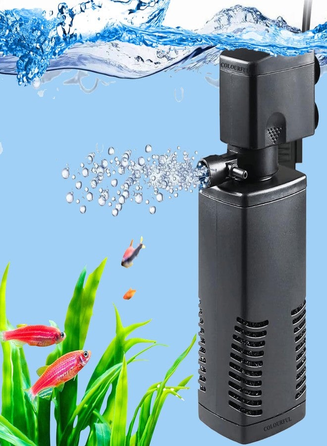 COLOURFUL - 4 in 1 Aquarium Internal Filter for Aquarium Fish Tank | Suitable for Both Fresh and Salt Water | BL Series | (6005F | 15W | Output : 880L/H) - Image 1