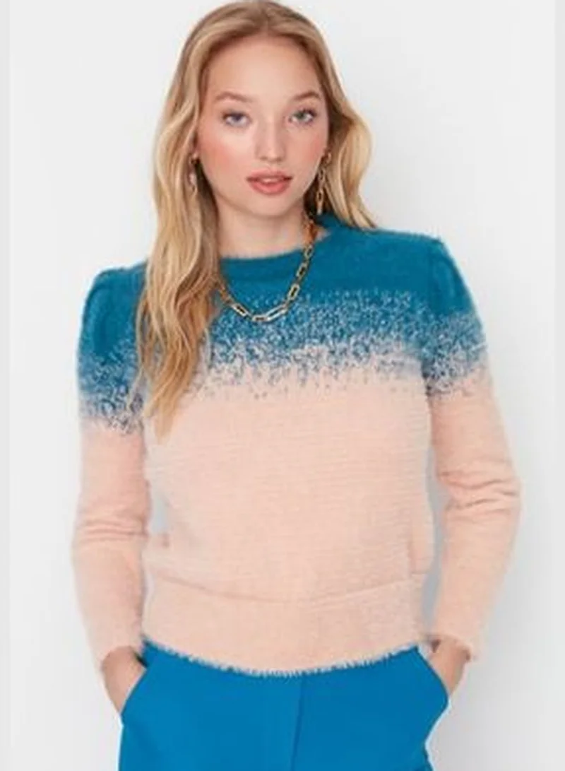 trendyol Oil Beard/Feather Rope Knitwear Sweater TWOAW22KZ0092