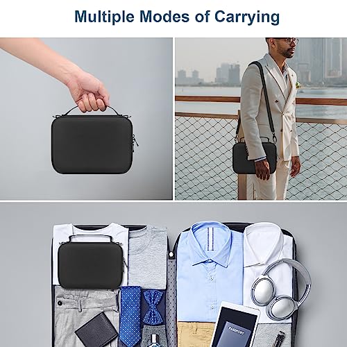 Canboc Carrying Camera Case for Sony ZV-1F/ ZV-1/ ZV-1 II Vlog Digital Camera & Vlogger Accessory Kit Tripod, Travel Storage Bag with Strap, Mesh Pocket fit Cable, Black (Case Only) - Image 3