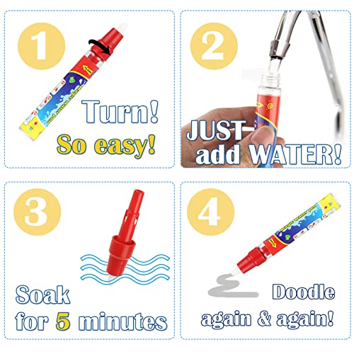 Jenilily Water Doodle Pens Replacement Water Pen, Drawing Doodle Pens Toys Set for Water Doodle Mat (Pack of 6) - Image 4