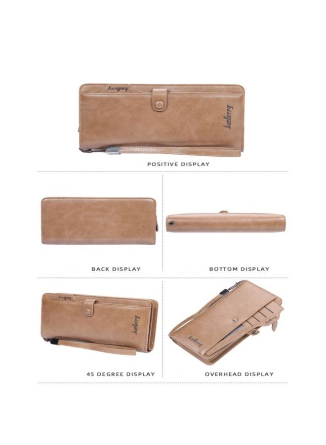 بايلليري محفظة طويلة من الجلد الصناعي المتين للنقود والكروت،هافان، للرجال - Image 4