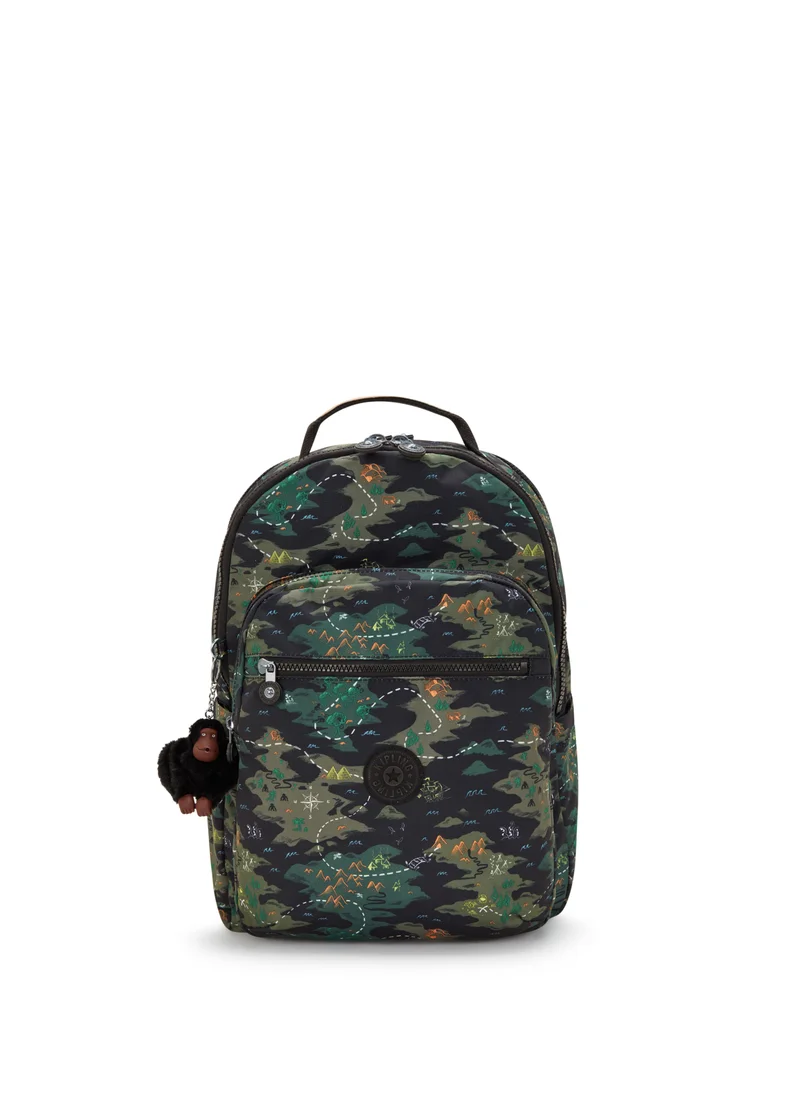 kipling Seoul Lap Camo Treasure Large Backpack (With Laptop Compartment)