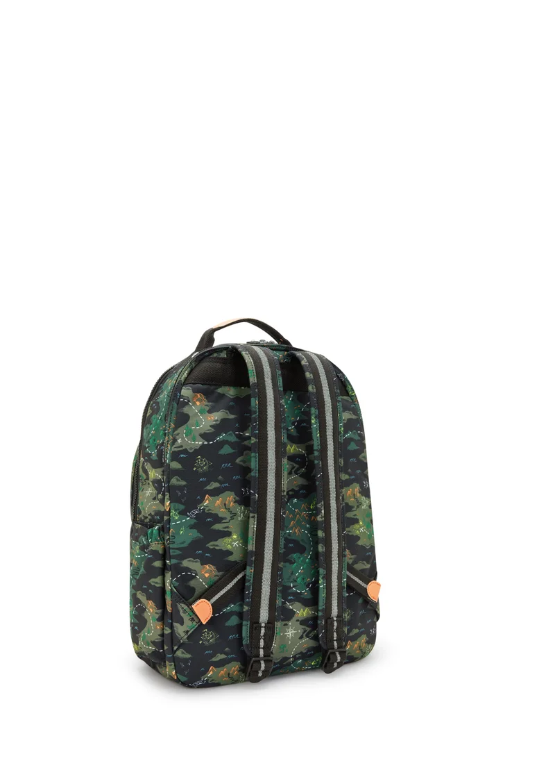 kipling Seoul Lap Camo Treasure Large Backpack (With Laptop Compartment)